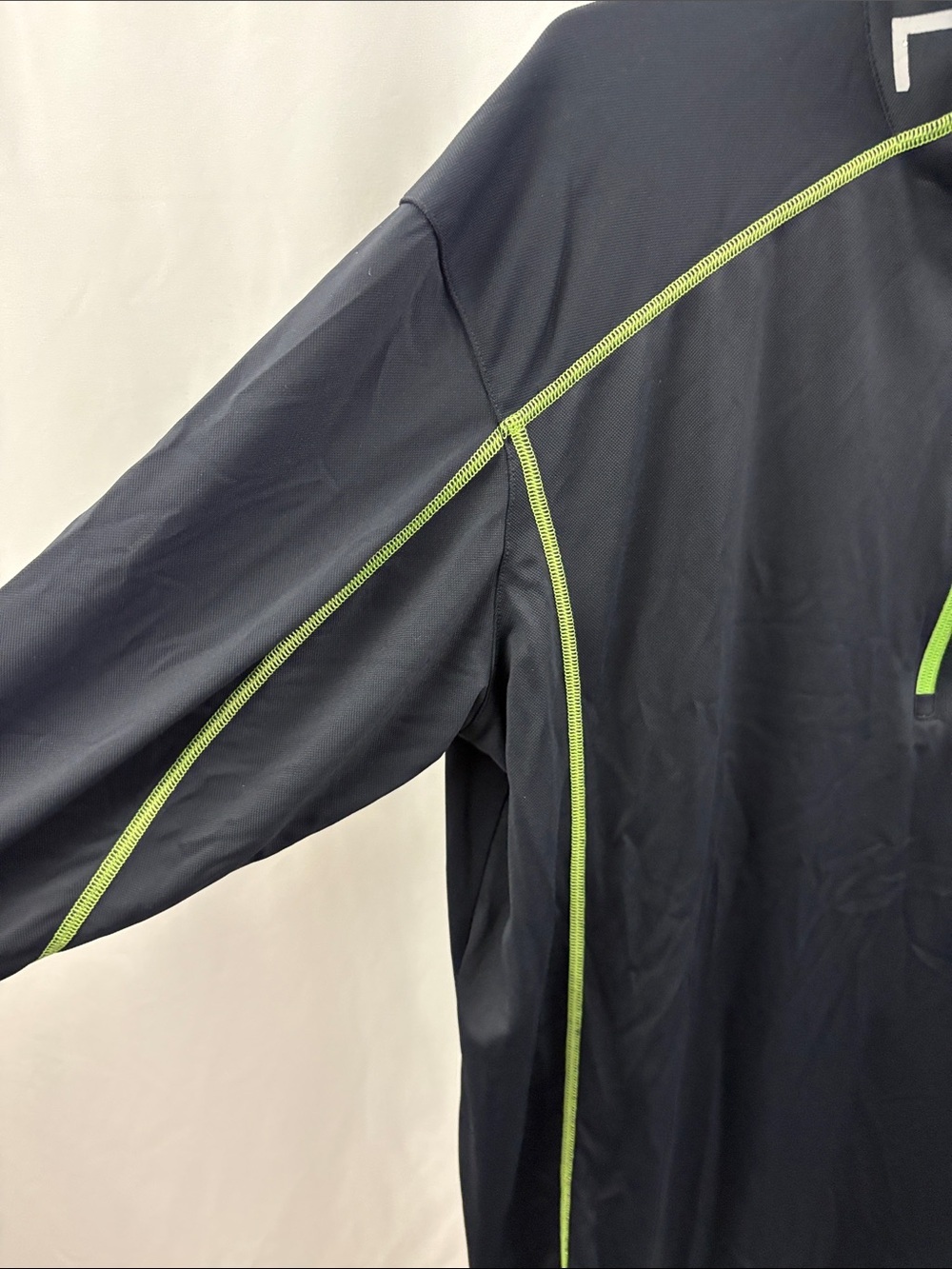 Ibkul Pullover Mens Large Gray 1/4 Zip Pockets Performance Golf Stretch - Picture 5 of 8